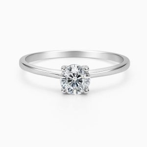 Radiant Round-Cut Solitaire Ring