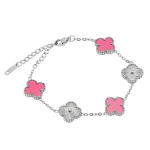 Rosy Clover Bracelet