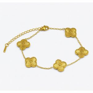 Golden Ray Clover Bracelet