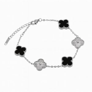 Midnight Clover Bracelet
