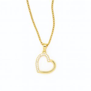 Golden Heart Glow Necklace