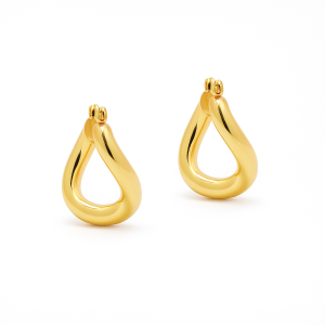 Golden Droplet Hoops