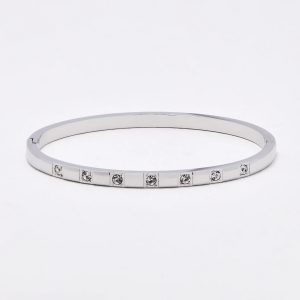 Opulent Glow Bangle - Silver