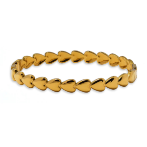Golden Heart Link Bangle