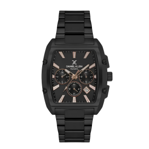 Daniel Klein Exclusive Chronograph Black Dial Black IP Stainless Steel Watch